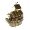 Handcrafted Wooden Noah's Ark Birdhouse - Unique Outdoor Garden Decor