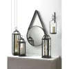 Hanging Mirror With Faux Leather Strap