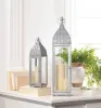 Large Silver Moroccan Style Lantern