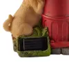 DOGS AND FIRE HYDRANT SOLAR STATUE