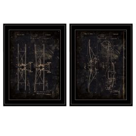 "Airplane Patent I & II" 2-Piece Vignette by Cloverfield & Co, Black Frame