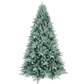 7.5ft Artificial Christmas Tree Blue Spruce Xmastree with 2148 PE/PVC Branches Metal Tree Stand for Home Office Easy Assembly,Unlit